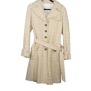 Banana Republic vintage butter yellow textured coat